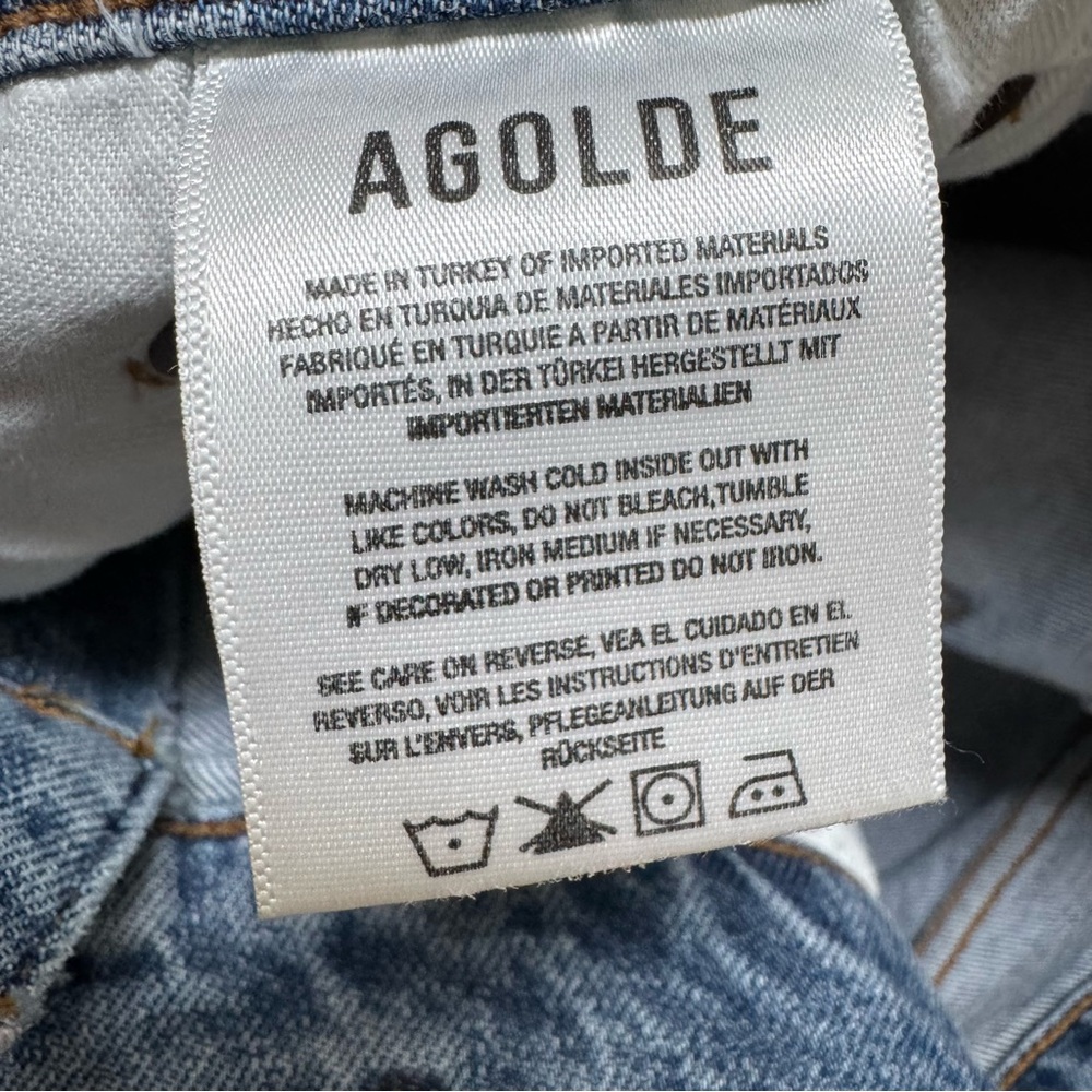 Agolde Riley High Rise Straight Crop Jeans In Whiplash - Picture 6 of 7